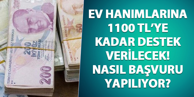 Ev hanımlarına 1100 TL'ye kadar destek verilecek: Nasıl başvuru yapılıyor?