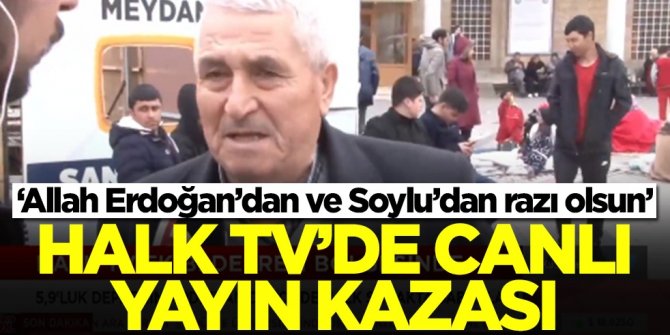 Halk Tv'de canlı yayın kazası! “Allah Erdoğan’dan ve Soylu’dan razı olsun”