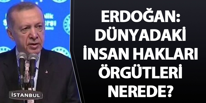 Erdoğan: Dünyadaki insan hakları örgütleri nerede?