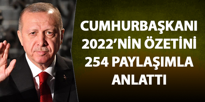 Cumhurbaşkanı 2022'nin özetini 254 paylaşım ile anlattı