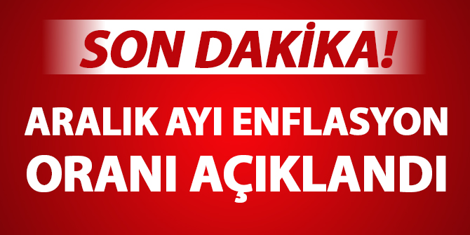 TÜİK aralık ayı enflasyonunu açıkladı
