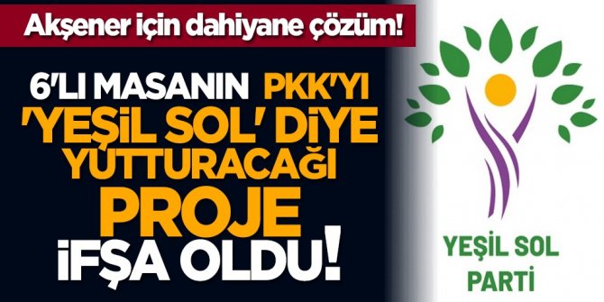 Akşener için dahiyane çözüm! 6'lı masanın PKK'yı 'Yeşil Sol' diye yutturacağı proje ifşa oldu!