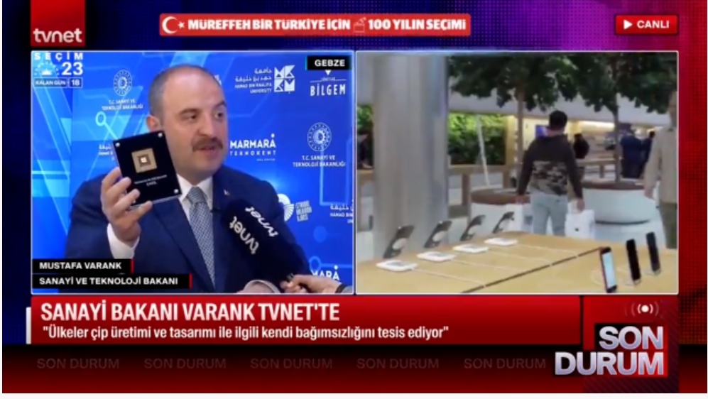 Bakan Varank tvnet ekranlarında duyurdu: Türkiye'de çip üretim tesisi kuruluyor