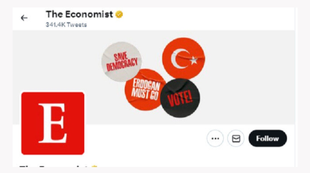 Dergi yetmedi Twitter'a da kapak yaptı: The Economist'in Türk siyasetine yön verme çabasına devam ediyor