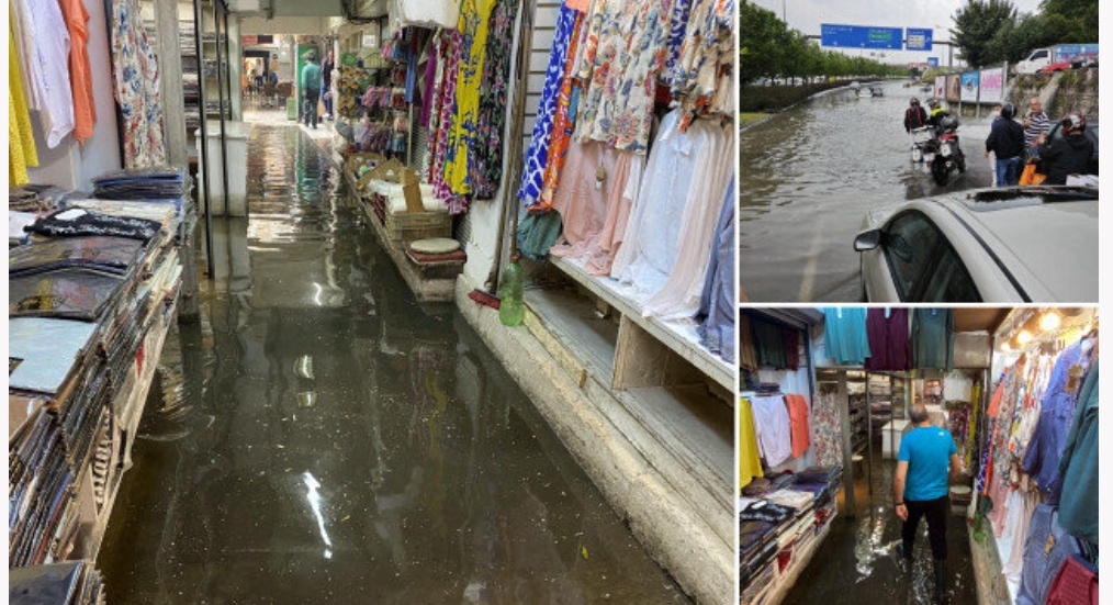İzmir'i sağanak vurdu: Tarihi Kemeraltı Çarşısı'nda iş yerlerini su bastı