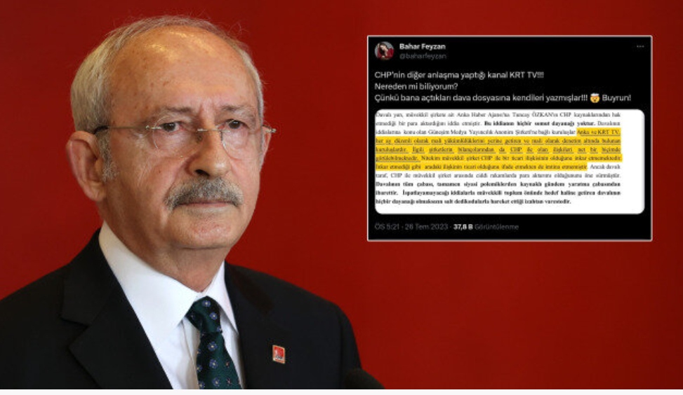 CHP'nin dava açtığı gazeteci Bahar Feyzan: CHP'nin diğer anlaşma yaptığı kanal KRT TV