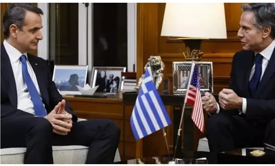 Blinken, Yunan Başbakan Miçotakis ile Girit'te görüştü