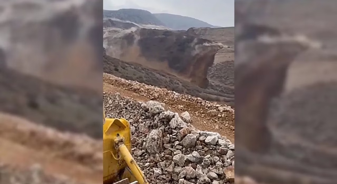 Erzincan'da altın madeni bölgesinde toprak kayması