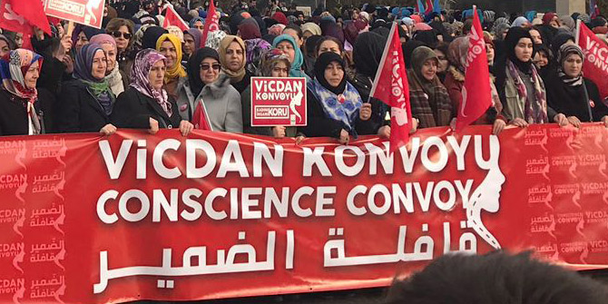 "Vicdan Konvoyu" Suriyeli kadınların sesini duyurmak için Ankara'da