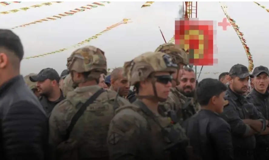 ABD askerleri, PKK bez parçalarının açıldığı nevruz etkinliklerine katıldı