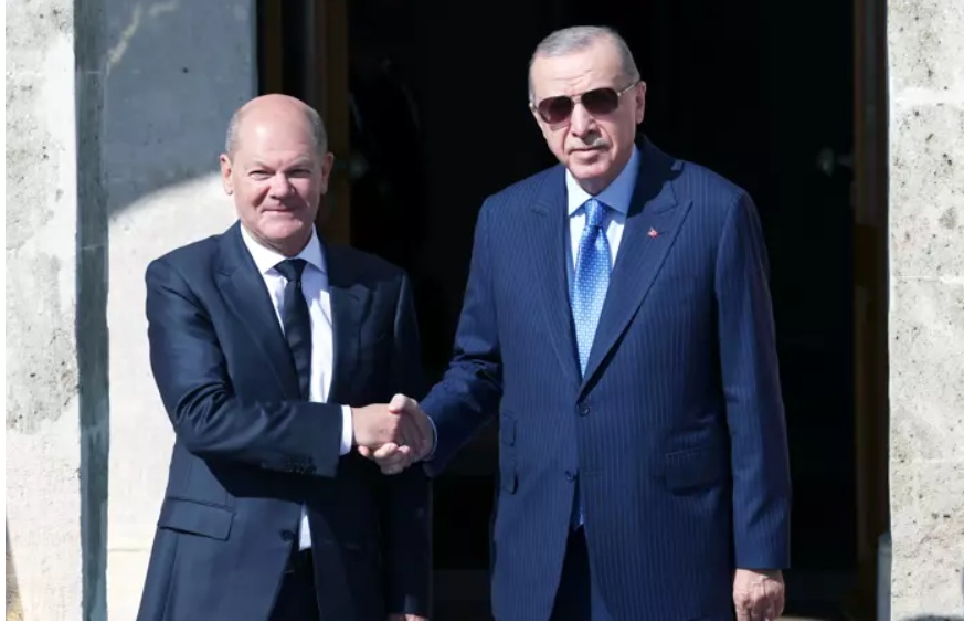 Cumhurbaşkanı Erdoğan Almanya Başbakanı Scholz'u kabul etti