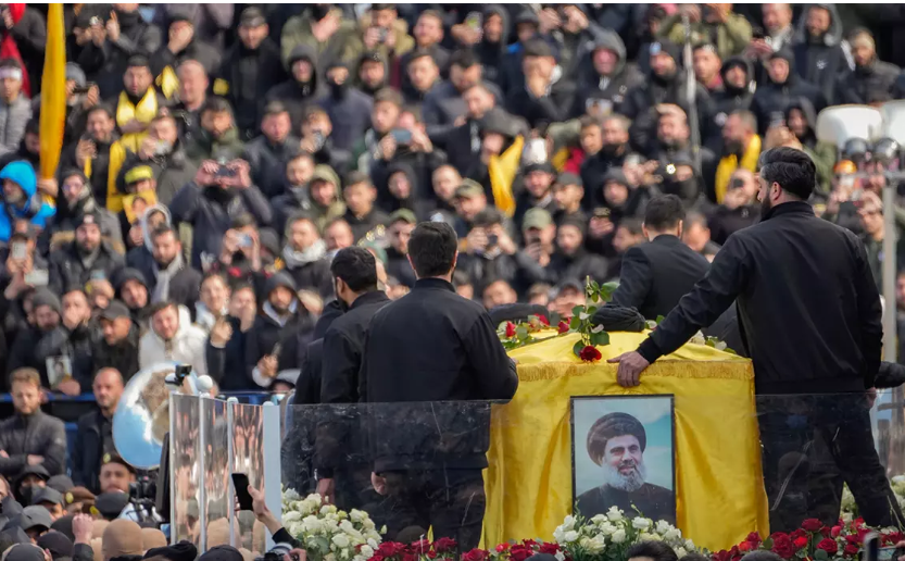 İsrail savaş uçakları Nasrallah'ın cenazesinde alçak uçuş yaptı