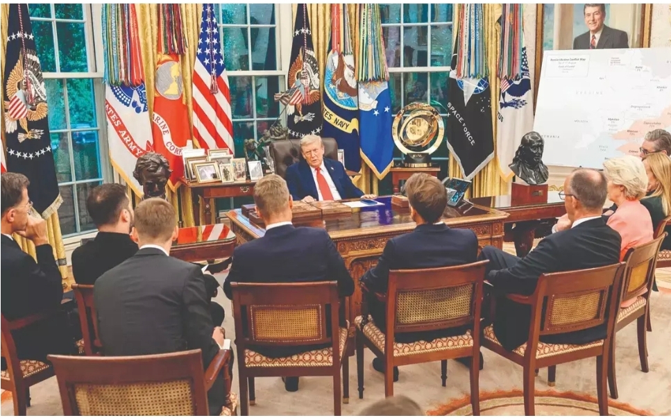 Trump'ın Oval Ofis'teki liderlerle toplantısı Rusya-Ukrayna ateşkes görüşmelerini gölgede bıraktı