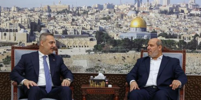 Bakan Fidan'dan Hamas Siyasi Büro Üyesi Hayye'ye taziye ziyareti