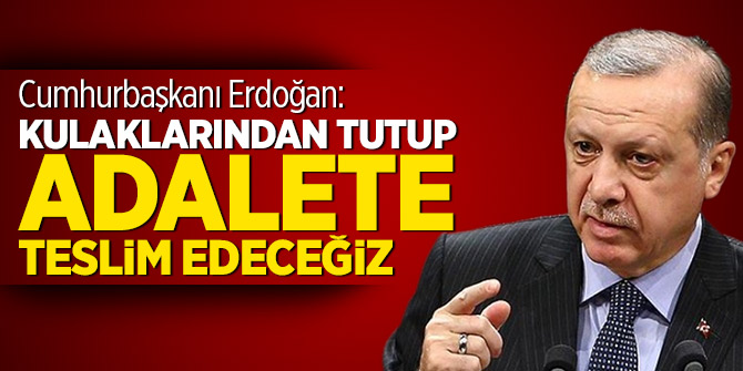 Cumhurbaşkanı Erdoğan: Kulaklarından tutup adalete teslim edeceğiz