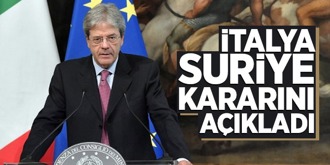 İtalya Suriye kararını açıkladı