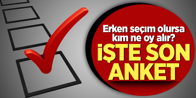 Erken seçim olursa kim ne oy alır? İşte son anket