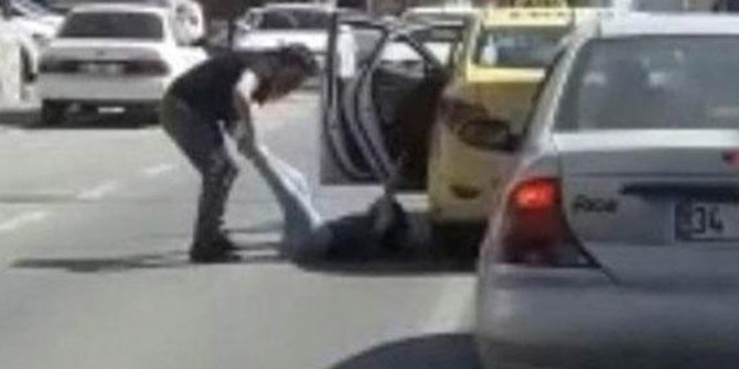 Genç kadını taksiden aşağı atan adam tutuklandı