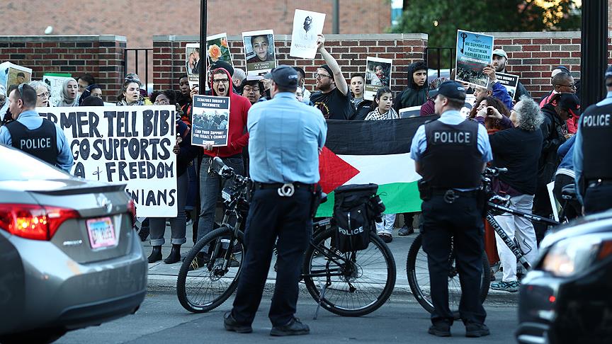 İsrail saldırıları  Washington'da protesto edildi