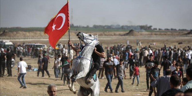 'Milyonluk Kudüs' gösterisinde Türk bayrağı