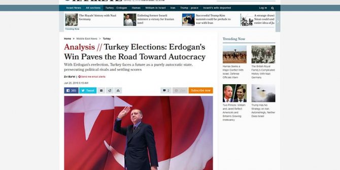 Erdoğan'ın seçim başarısını hazmedemedi