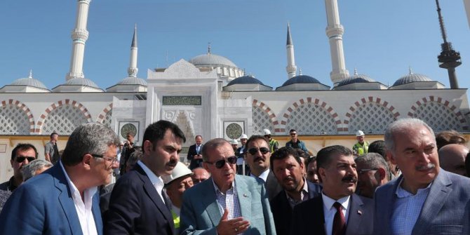 Başkan Erdoğan, o inşaata ziyarette bulundu! O detay dikkat çekti