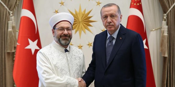 Başkan Erdoğan, Diyanet İşleri Başkanı Erbaş'ı kabul etti