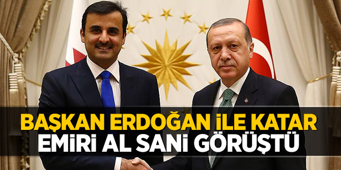 Başkan Erdoğan ile Katar Emiri Al Sani görüştü