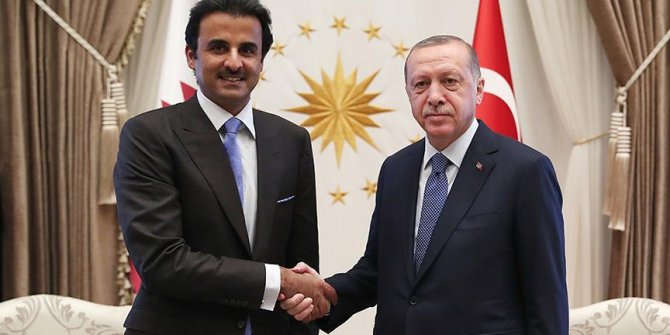Cumhurbaşkanı Erdoğan Katar Emiri Al Sani ile görüşüyor