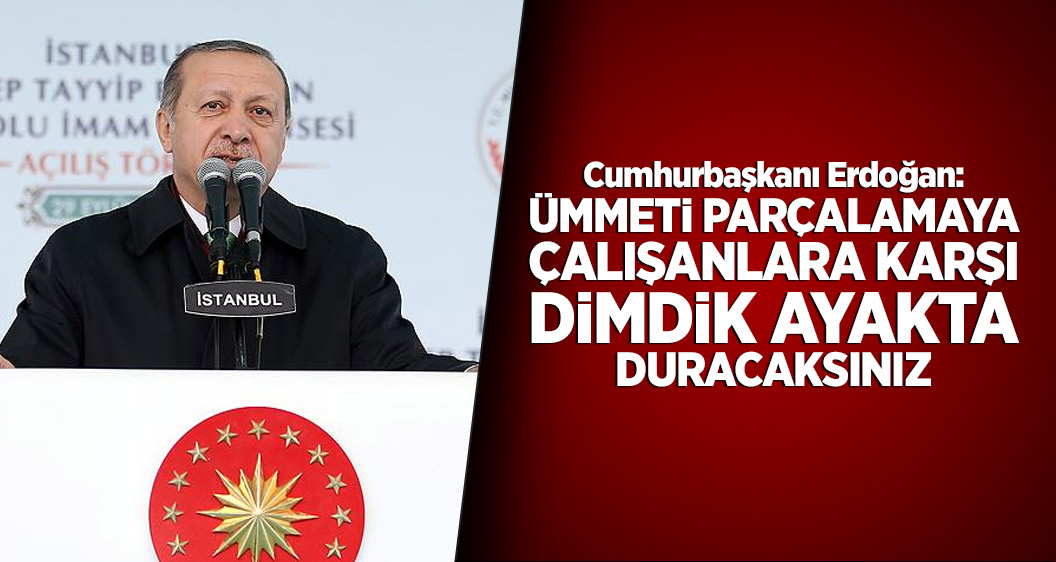 Cumhurbaşkanı Erdoğan: Ümmeti parçalamaya çalışanlara karşı dimdik ayakta duracaksınız