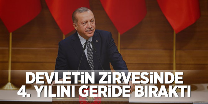 Başkan Erdoğan devletin zirvesindeki 4. yılını geride bıraktı!