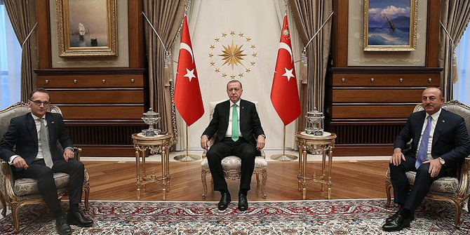 Cumhurbaşkanı Erdoğan Almanya Dışişleri Bakanı Maas'ı kabul etti