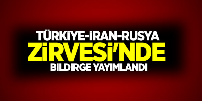 Türkiye-İran-Rusya Zirvesi'nde bildirge yayımlandı