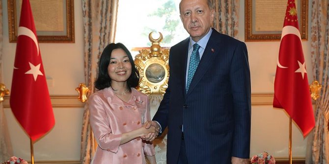 Cumhurbaşkanı Erdoğan Japonya Prensesini kabul etti