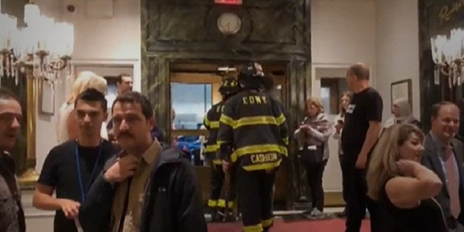 ABD'de Türk gazetecilerin kaldığı otelde yangın çıktı