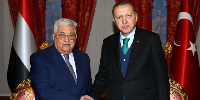 Başkan Erdoğan Mahmud Abbas ile görüştü