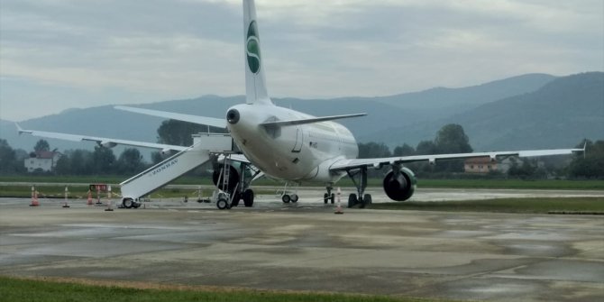 Zonguldak'ta uçak pistten çıktı