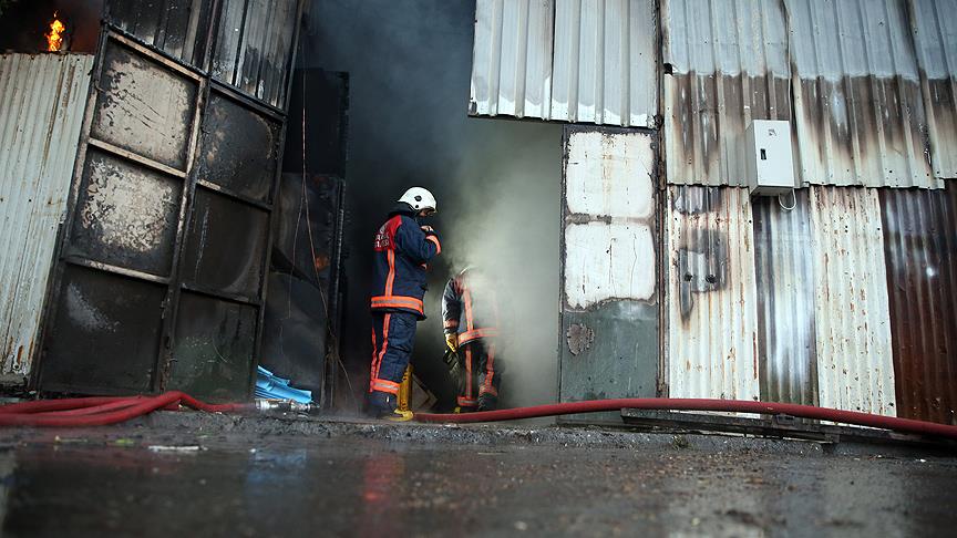 Şişli'de kurbanlık barınağında yangın çıktı
