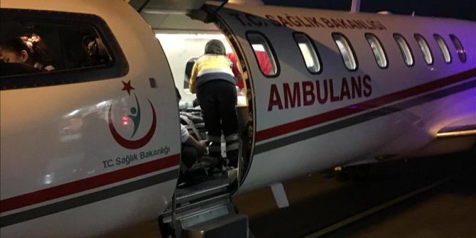 Ambulans uçak 7 aylık Emir için uçtu!