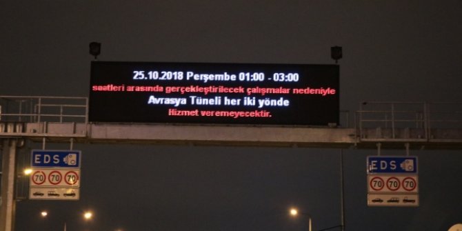 İstanbul'da Avrasya Tüneli geçici olarak trafiğe kapatıldı!