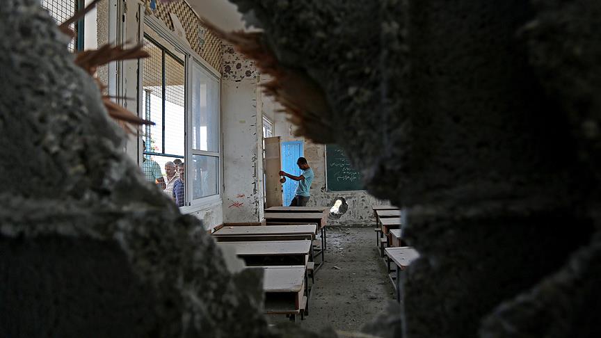 İsrail'den Filistin okuluna 'gazlı' saldırı