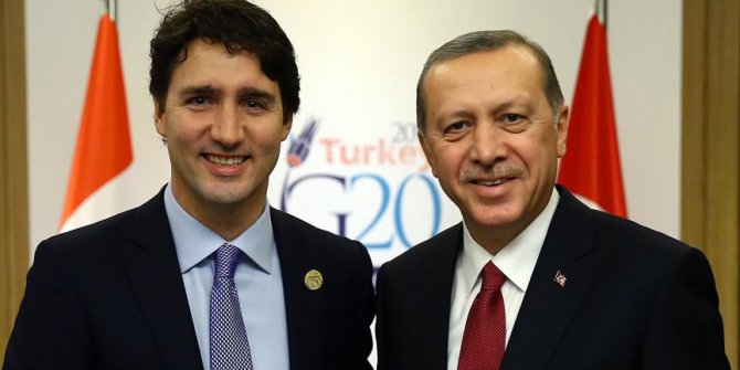 Erdoğan ve Kanada başkanı Trudeau görüştü