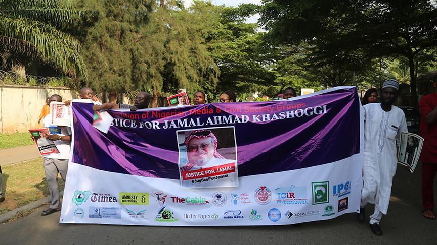 Nijerya'da Cemal Kaşıkçı için adalet yürüyüşü