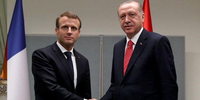 Erdoğan ve Macron bir araya geldi