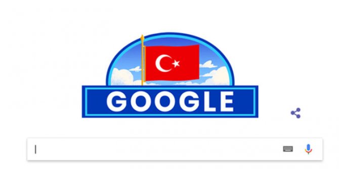 Google'dan 29 Ekim Cumhuriyet Bayramı doodle'ı...