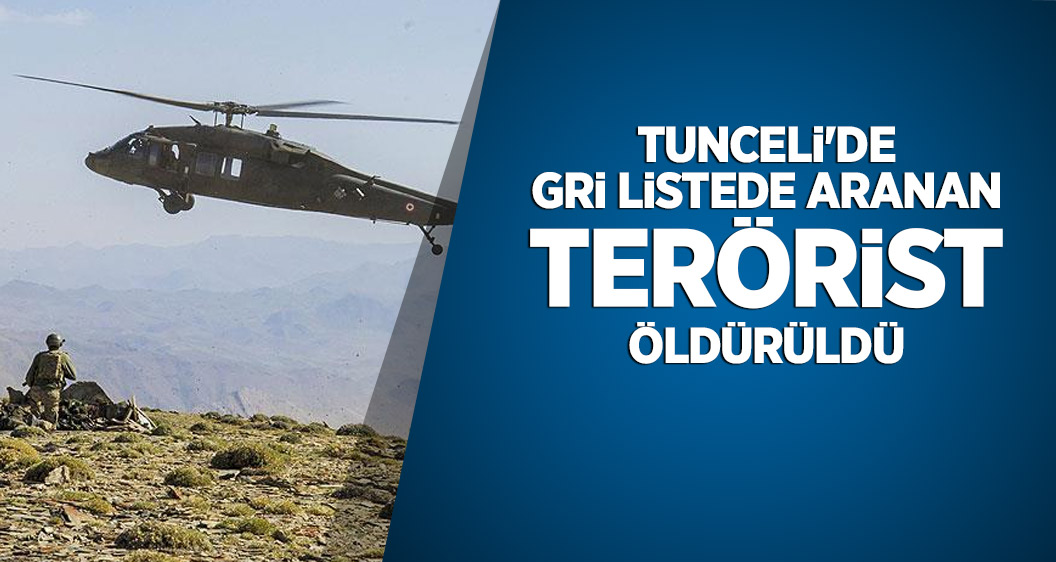 Tunceli'de gri listede aranan terörist öldürüldü