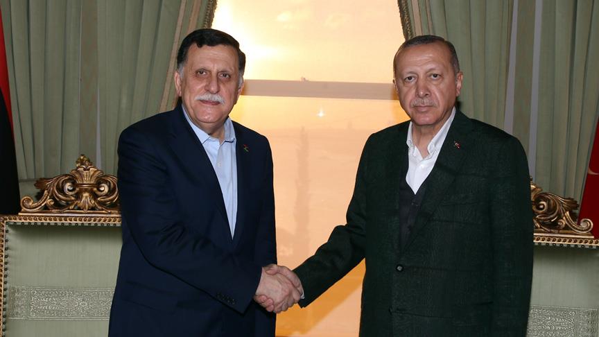 Cumhurbaşkanı Erdoğan, Fayez Mustafa Al-Sarraj'ı kabul etti