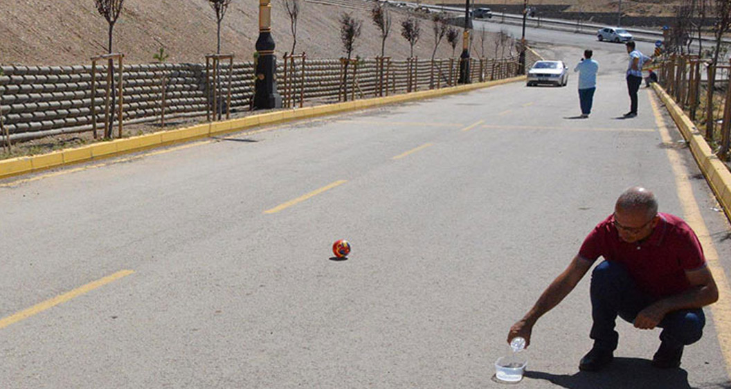 'Gizemli yol'da deney yaptılar