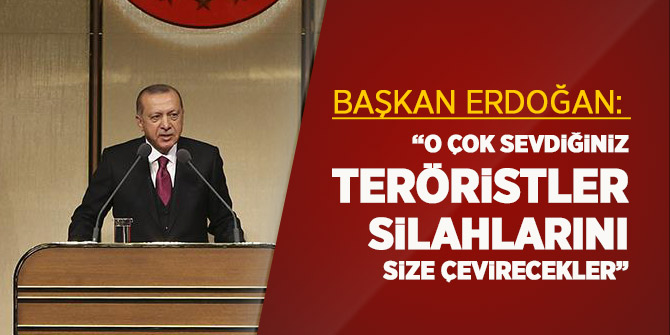 Erdoğan: O çok sevdiğiniz teröristler silahlarını size çevirecekler
