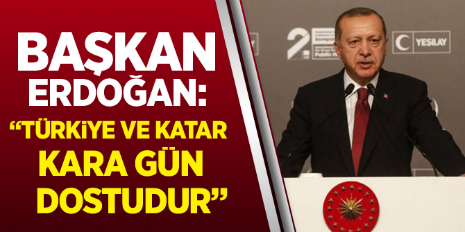 Cumhurbaşkanı Erdoğan: Türkiye ve Katar kara gün dostudur